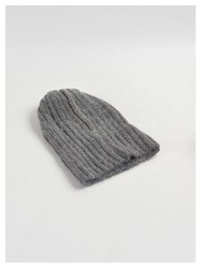 New Arrival Autumn Winter Knitted Beanie <b>Rabbit</b> Fur and Acrylic Solid Color Casual Braided Beanie - Product Image 4