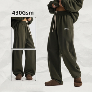 Fournisseur de premier plan : Pantalons de jogging amples pour hommes avec logo personnalisé brodé TKAN838, Vente en gros de survêtements de haute qualité à coupe oversize et jambe large - Product Image 1