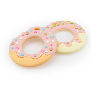 Anillos de Silicona para Dentición de Bebés con Forma de Donut Coloridos, con Diseño de Chispas, Juguetes Masticables Suaves - Product Image 3