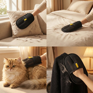 Gants anti-statiques épais pour l'élimination des poils des animaux domestiques, en tissu antistatique pour le toilettage des chiens de taille moyenne - Product Image 3