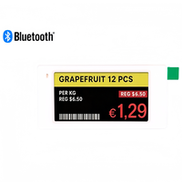 LEEKA ESL - Etiqueta de Precio Digital Inalámbrica BLE de Bajo Consumo de Energía, 2.6 Pulgadas, 4 Colores BWRY, con Código de Barras para Supermercados y Tiendas Minoristas