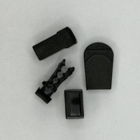 Accessoire de luxe pour sac noir : petite boucle de chaussure à clip en nylon POM avec fermeture éclair et attache élastique plate