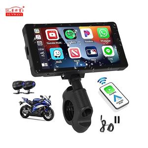 Ultradünnes 5,5-Zoll Wasserdichtes Motorrad CarPlay Navigations- und Android Auto Bildschirm Armaturenbrett Recorder Kabelloser Smartphone <span class=keywords><strong>Monitor</strong></span> - Product Image 1