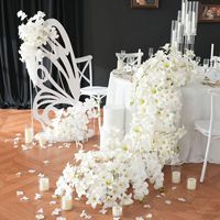 Hete Aanbieding Romantische Dromerige Kunstbloemenarrangement Gesimuleerde Witte Lelie Waterval Bloemenwand Hotelbanket