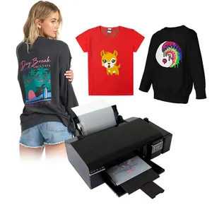 Desktop A3 A4 dtf direct to pet film printer L1800 head heat transfer t shirt logo printing wholesales