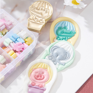 3D Relief Alien Animal Series Elefante cocodrilo León Sello de cera Se puede personalizar el logotipo - Product Image 5