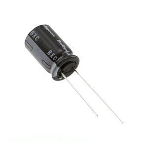 Condensateur canal fabricant CAP ALUM 3.3UF 20% 400V RADIAL à travers trou 3.3 uF 400BXC3.3MEFCT810X12.5 - Product Image 1