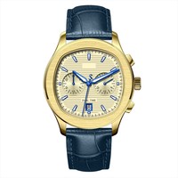 Montre tendance pour homme à double fuseau horaire et mouvement à quartz