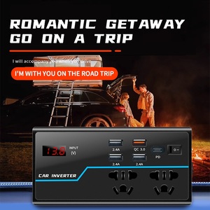 Fuente de alimentación para encendedor de cigarrillos de carga de coche, adaptador inversor de enchufe de coche de 200W, adaptador de cargador de coche de salida de carga rápida de 110V/220V - Product Image 3