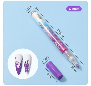 12Pcs Luxury Nail Art Graffiti Pens Black Gold Color UV <strong>Gel</strong> Nail Polish Line Dot Painting Drawing Pen Liner Fiber DIY Flower - Product Image 6