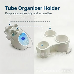 Organizador de tubos para extractor de leche, soporte de plástico con 3 tazas para accesorios de bebé - Product Image 1