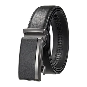 Custom Business Genuine Luxury Men's Automatic Ratchet Waist Leather Belt