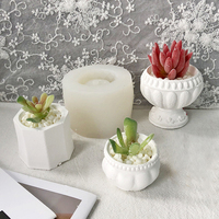 Moule en silicone personnalisé pour pot à bougie en béton, ciment, résine, gypse, rond, carré, cylindrique, moules pour pots de fleurs