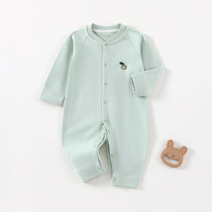 Traje <span class=keywords><strong>de</strong></span> bebé recién nacido y mono <span class=keywords><strong>de</strong></span> algodón puro sin costuras para primavera y otoño, ropa infantil Anyang - Product Image 3