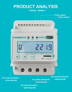 Medidor de Energía Monofásico con Control Remoto WIFI a través de APP, Interruptor Inteligente con Relé de Bloqueo, Medidor <span class=keywords><strong>Prepago</strong></span> - Product Image 4