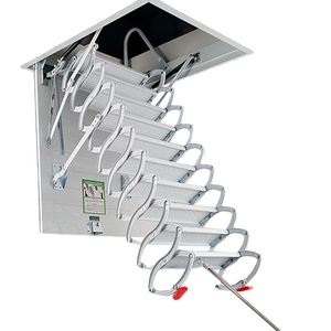 Escalier pliant électrique entièrement automatique, échelle <span class=keywords><strong>escamotable</strong></span> renforcée et dissimulée pour usage domestique - Product Image 2