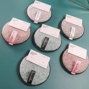 Tampon nettoyant pour le visage en coton biologique rond, réutilisable, <span class=keywords><strong>éponge</strong></span> démaquillante en microfibre <span class=keywords><strong>de</strong></span> <span class=keywords><strong>bambou</strong></span> - Product Image 1