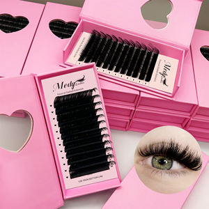 Extensiones de Pestañas de Cachemira Individuales al por Mayor, Bandeja de Extensiones de Pestañas Rusas Mega Clásicas, Mate, Negro Oscuro, Suministros para Extensiones de Pestañas de Volumen - Product Image 1