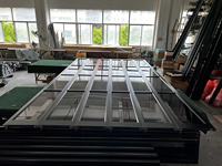 Prix des portes de garage automatiques en verre trempé dépoli avec cadre en aluminium