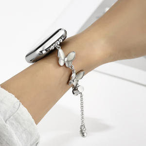 Correa de Metal de Alta Gama para iWatch para Mujer, Estilo Ojo de Gato y Mariposa, Compatible con Apple Watch 10SE - Product Image 1