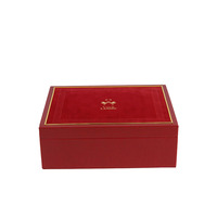 Boîte de rangement de parfum de luxe en MDF sur mesure, directement de l'usine, en matériaux recyclés, emballage cosmétique rouge pour la personnalisation de marques en gros