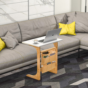 Modern minimalist <b>sofa</b> side <b>table</b>, solid wood tea <b>table</b>, desk, small <b>table</b>, bedside office folding <b>table</b>, multifunctional. - Product Image 2