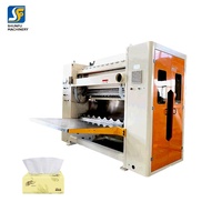Machine de pliage de papier pour mouchoirs faciaux entièrement automatique d'occasion