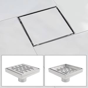 <span class=keywords><strong>Drain</strong></span> de sol invisible en acier inoxydable 304, design 2 en 1 |   <span class=keywords><strong>Drain</strong></span> de douche carré 150x150 MM pour cuisine et salle de bain - Product Image 1