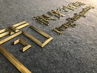 Lettres en laiton massif 3D personnalisées pour les hôpitaux, les entreprises et les concessionnaires automobiles - Logo mural extérieur en métal