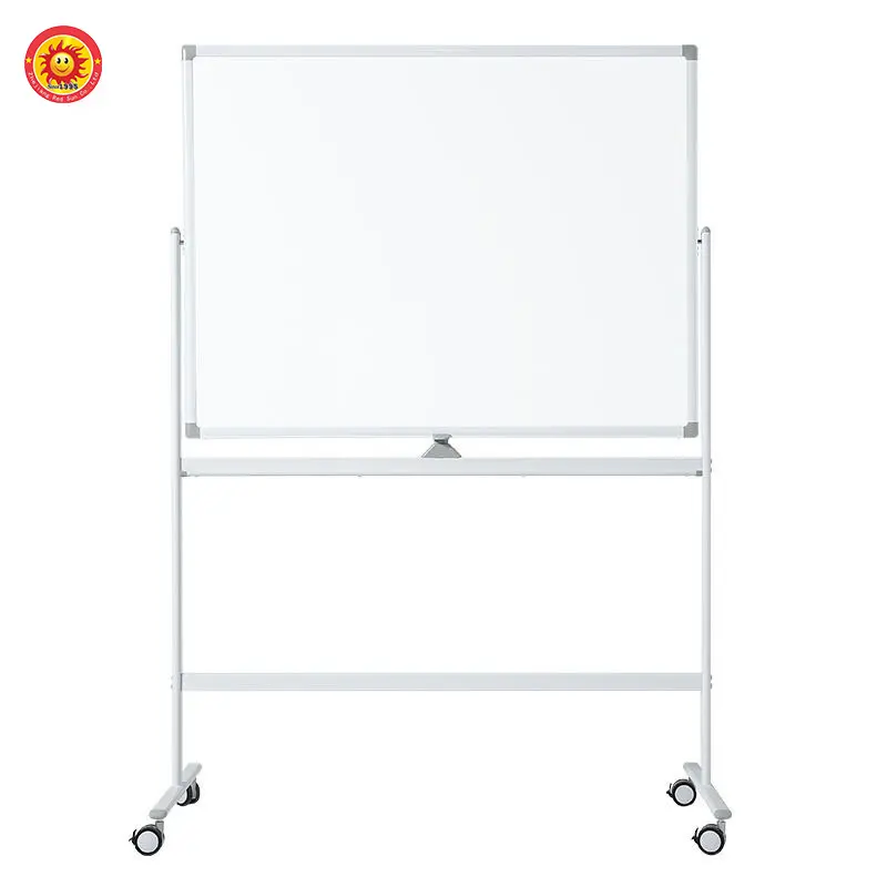 Double Sides Writing Dry Erase Board 48x 36 Inch Mobile Rolling Magnetic Large Whiteboard for Office Classroom Home school