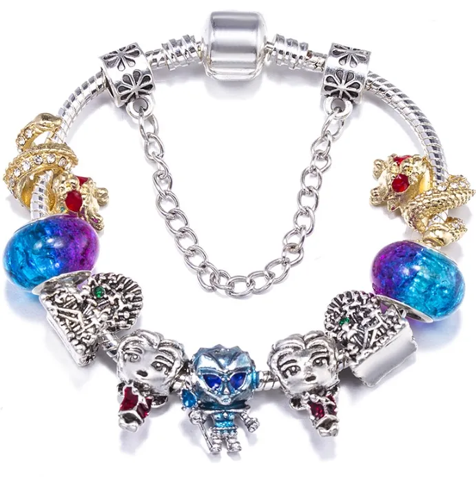 Handmade alloy zinc bracelet bead cheap italian charms bracelets guangdong