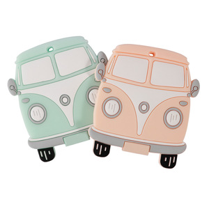 Mordedor de Silicona para Bebés, Duradero, Suave, Elástico, de Grado Alimenticio, Evita Llanto, con Forma de Coche - Product Image 3
