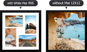 13X13 Zwarte Fotolijst Met <span class=keywords><strong>4</strong></span> Openingen Tonen Meerdere 4X6 Foto 'S Houten Collage Frame Voor Wandmontage Tafelblad Display - Product Image 2