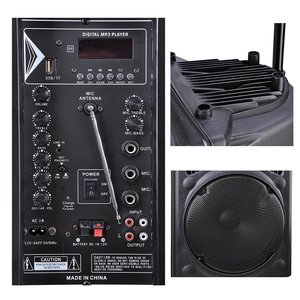 Altavoz Bluetooth CQA de 12 Pulgadas y 300W, el <span class=keywords><strong>Mejor</strong></span> Altavoz con Ruedas <span class=keywords><strong>para</strong></span> <span class=keywords><strong>Fiestas</strong></span> al Aire Libre, Fácil de Transportar - Product Image 6