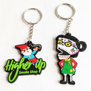 Promotion Gifts <b>Custom</b> Plastic 2D Keyring Cute Design Rubber Soft PVC Keychain - Product Image 2