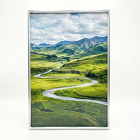 Bingkai Foto A1 A2 A3 50*70 60*90 40*60cm Poster Film Dinding Terpasang Kustomisasi Iklan Bingkai Foto Aluminium Alloy