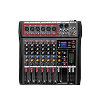 Lihui AM06 1moq Prix de gros abordable Console de mixage audio 6 canaux pour 2 microphones UHF Mini table de mixage DJ USB