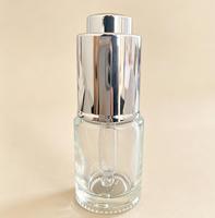Flacons compte-gouttes cylindriques en verre dépoli vides 10-50 ml pour cosmétiques, huiles essentielles, aromathérapie, avec embout pompe à pression, écologiques