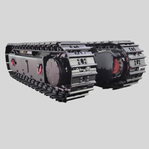 Train de roulement hydraulique à chenilles en acier | Châssis chenillé tout-terrain pour excavateur et bulldozer | Composants durables sur chenilles - Product Image 1
