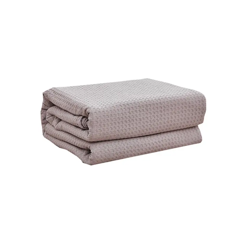Manta Summer Sleep Sofa Blanket Thin Pure Cotton Waffle Weave Blanket For Adult Baby