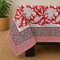 Nappe de table en coton à imprimé floral vintage rose, nappe décorative pour la cuisine, décoration de ferme