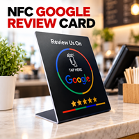 Support de table NFC Google Review Card pour avis clients et évaluations cinq étoiles – Affichage marketing pour entreprises