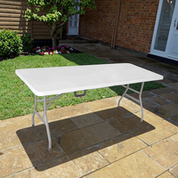 Table pliante de banquet de pique-nique en plastique d'extérieur moderne meubles de restauration en gros pour cour cuisine hôpital salle à manger hôtel utilisation