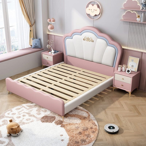 Meubles <span class=keywords><strong>pour</strong></span> enfants <span class=keywords><strong>Lit</strong></span> <span class=keywords><strong>pour</strong></span> enfants <span class=keywords><strong>Lit</strong></span> de princesse rose mignon <span class=keywords><strong>Lit</strong></span> <span class=keywords><strong>pour</strong></span> enfants en cuir souple moderne <span class=keywords><strong>pour</strong></span> filles Meubles de chambre à coucher - Product Image 5