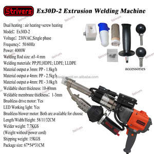 Soldadora de geomembranas de PP con motor sin escobillas, máquina de soldadura por extrusión de plástico tipo antorcha, reparación de esquinas - Product Image 2