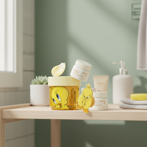 Innisfree TWEETY EDITION 50ml Vitamin C Green Tea Enzyme Brightening Cream Set High Quality Facial Creams Bonus 20ml TWEETY" - Product Image 3