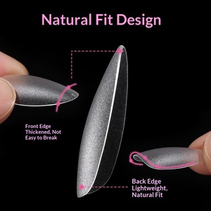 450 Uñas Postizas Mate de Cobertura Completa, Pre-Grabadas, Almendradas y Cuadradas, para Uso en Salones de Belleza y Manualidades de Uñas en Casa - Product Image 4