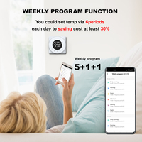 Controlador de Temperatura para Calefacción por Suelo Radiante WiFi para Hogar Inteligente TOUPWELL, Programable Semanalmente, con Bloqueo Infantil, Material ABS Ecológico