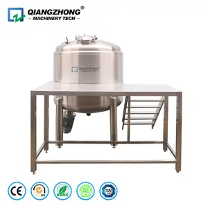 1000L vacuum mixing tank hydraulic lifting type electric heating bottom homogenizer vacuum emulsifying mixer