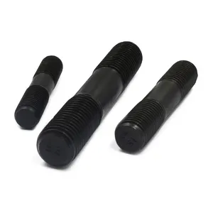 Stud Bolt Customized Stud Bolt Double Thread Fasteners Connecting Black Zinc Plating Screws